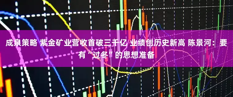 成泉策略 紫金矿业营收首破三千亿 业绩创历史新高 陈景河：要有“过冬”的思想准备